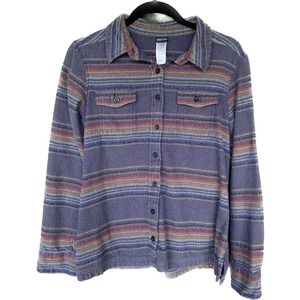 Patagonia LS Women’s Flannel Shirt Blue Multi Size 4